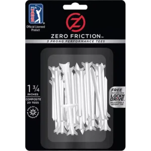 Zero Friction 1-3/4" White Tees 20-Pack