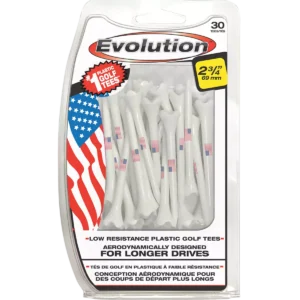 Professional Tee System 2-3/4 Inch Usa Golf Tees 30 Pack