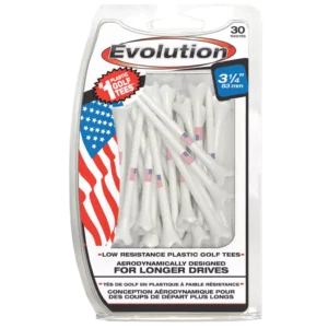 Professional Tee System 3-1/4 Inch Usa Golf Tees 30 Pack