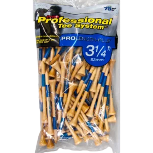 Professional Tee System Natural Pro Length 3-1/4" Golf Tee 75-Pack
