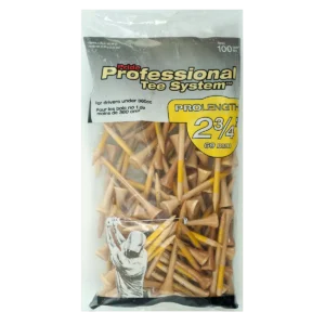 Professional Tee System 2-3/4" Natural Golf Tees 100-Pack