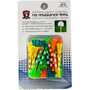No Resistance 2-3/4" Tees W/ Stripes 40-Pack