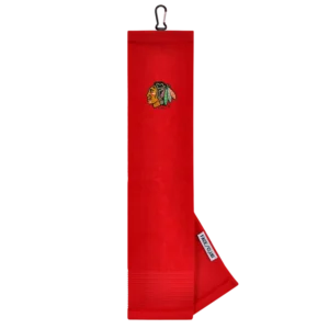 Team Effort Chicago Blackhawks Face/Club Tri-Fold Embroidered Towel