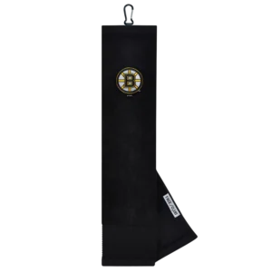 Team Effort Boston Bruins Face/Club Tri-Fold Embroidered Towel