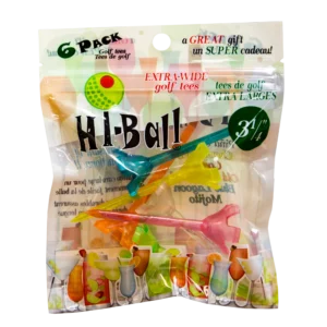 Hi-Ball Translucent 3-1/4" Tees 6-Pack
