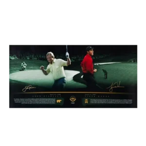 Upper Deck Tiger Woods & Jack Nicklaus "Masterful" 36" X 18"