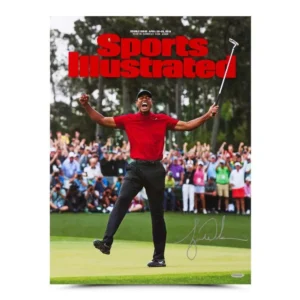 Tiger Woods Autographed Sports Illustrated Cover Print 2019 Masters 15X20