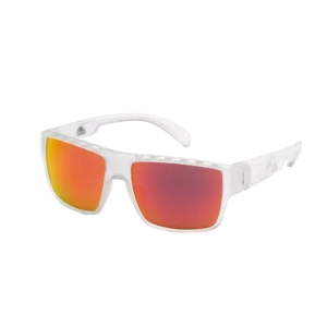 Adidas Injected Sport Flat Top Square Sunglasses W/ Brown Mirror Lens