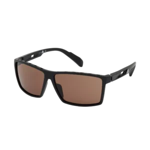Adidas Injected Sport Vented Square Frame Sunglasses W/ Brown Lens