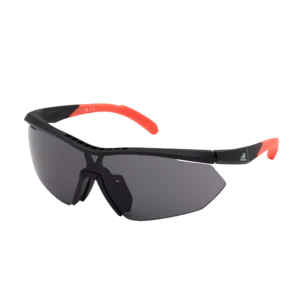Adidas Injected Sport Semi-Rimless Shield Sunglasses W/ Matte Black Lens