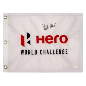 Viktor Hovland Autographed '21/'22 Hero World Championship Pin Flag