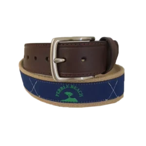 Pebble Beach Web Cross Club Logo Belt