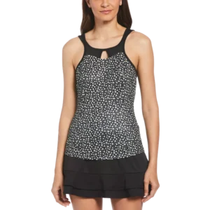 Grand Slam Daisy Strappy Mesh Sleeveless Tank Top