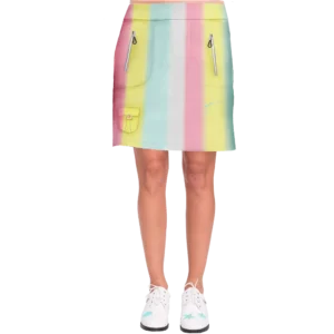 Jamie Sadock Angel Collection: Stratus Stripe Ombre Print 17.5" Skort