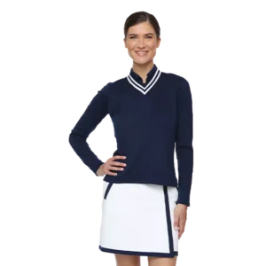 Belyn Key Color Block Woven 16.5" Wrap Skort