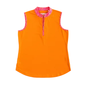 Contrast Trim Sleeveless Top