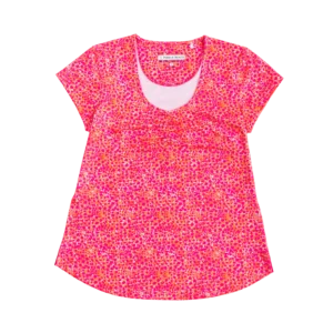 Wild Print Ruched Short Sleeve Top