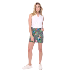 Swing Control Picnic Floral Check 16" Skort
