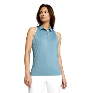 MATTR Peak Contrast Sleeveless Polo Shirt