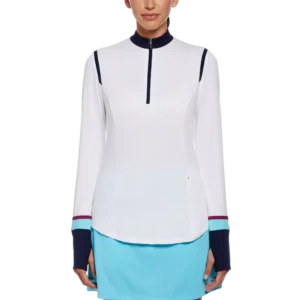 Colorblock Quarter Zip Pull Over