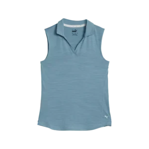 Girls Cloudspun Coast Solid Sleeveless Polo Shirt