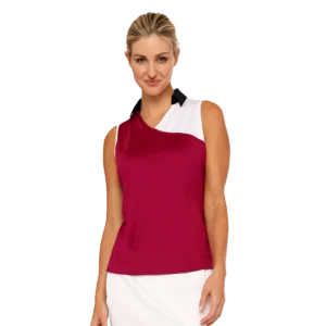 Malibu Colorblock Sleeveless Polo Shirt