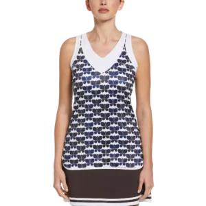 Butterfly Print Women's Tennis Tank Top