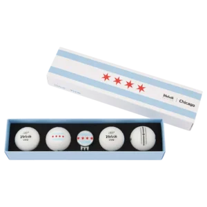 Volvik Vivid Chicago Golf Ball Gift Set
