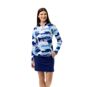 SolCool Vista Blue Quarter Zip Pull Overs