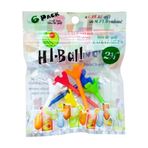Hi-Ball 2-3/4" Solid Tees 6-Pack
