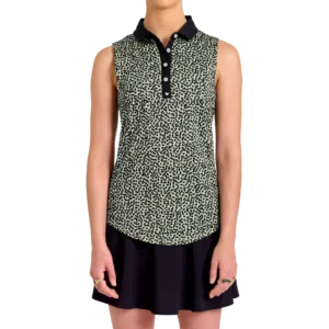Mint Chip Sleeveless Polo Shirt