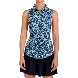 Blend Setter Speckled Sleeveless Polo Shirt