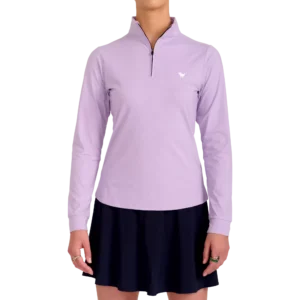 Purple Rose Heather Quarter Zip Pull Over