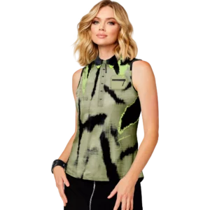 Batik Sleeveless Polo Shirt