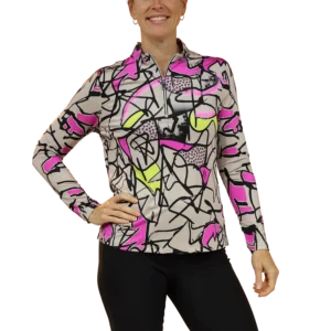 Scribble Quarter Zip Pull Over