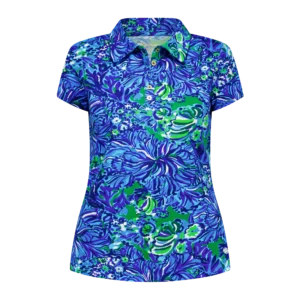 Frida Scallop Turtle Awe Short Sleeve Polo Shirt