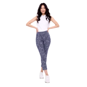 Navy Roses 28" Pull On Pant