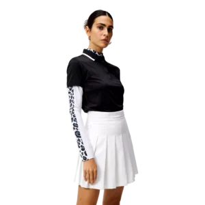 Cecile Jacquard Short Sleeve Polo Shirt