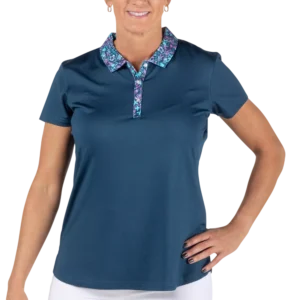 Contrast Placket Short Sleeve Polo Shirt