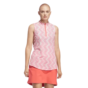 Ultimate365 Ottoman Printed Sleeveless Polo Shirt