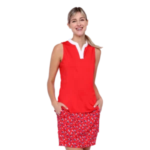 Stacy Ruffled V-Neck Sleeveless Top
