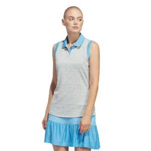 Ultimate365 Jacquard Sleeveless Polo Shirt