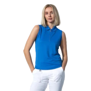 Peoria Textured Sleeveless Polo Shirt