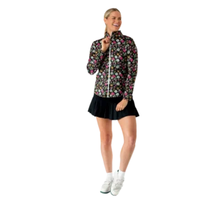Frankie Midnight Poppies Full Zip Jacket