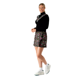 Blaire Floral Poppies 16" Skort