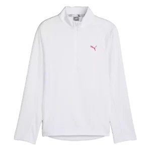 Girls Solid Quarter Zip Pull Over