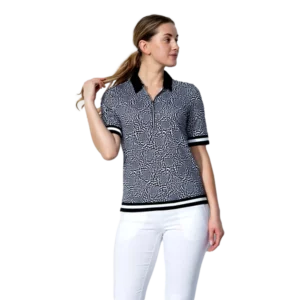 Kyoto Print Short Sleeve Polo Shirt