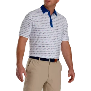 Flag Banner Print Lisle Self Collar