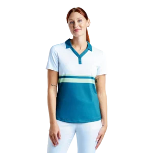 Samara Striped Short Sleeve Polo Shirt