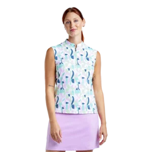 Linnea Mock Neck Sleeveless Top